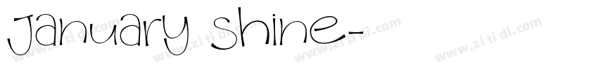 January Shine字体转换